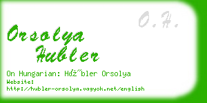 orsolya hubler business card
